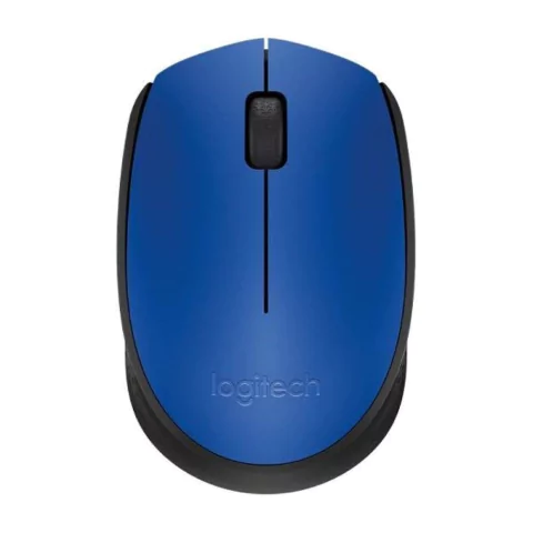 Mouse sem fio Logitech M170 com Design Ambidestro Compacto, Conexão USB e Pilha Inclusa, Azul - 910-004800