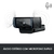 A imagem mostra uma webcam HD preta com um clipe ajustável, projetada para ser montada em superfícies como monitores de computador ou telas de laptop. A webcam possui uma lente central proeminente, microfones embutidos e painéis perfurados que provavelmen