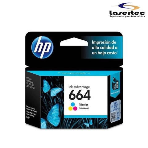 Cartucho HP 664 Colorido Original (F6V28AB) P/ DeskJet 4535, 4675, 3835, 1115, 2135, 3635, 2675, 3775, 3785, 3787, 3789