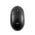A imagem mostra um mouse de computador preto com a marca “OEX” impressa na parte inferior, onde a palma da mão do usuário repousaria. O mouse possui dois botões e uma roda de rolagem no centro, características padrão para esses dispositivos. Esta imagem é