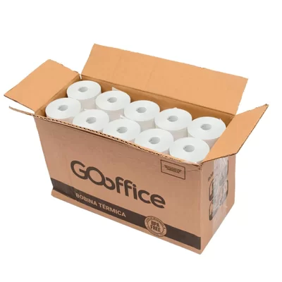 Bobina Termica Go Office BPA Free 80mmx40m 48g CX com 20 unidades Branca