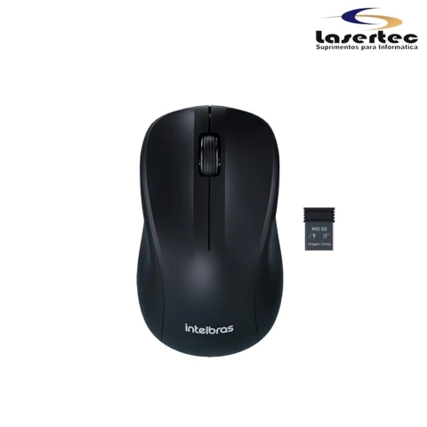 MOUSE INTELBRAS MSI 50 SEM FIO 4290009 Conexão de 2.4GHz até 10 metros