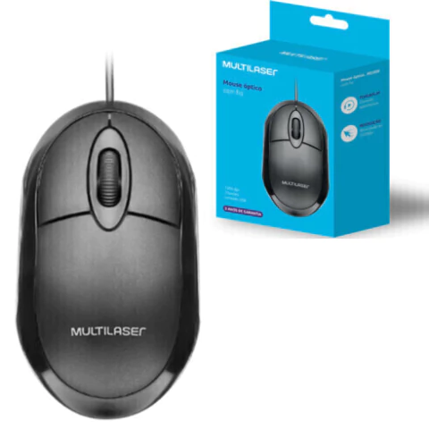 Mouse Classic Box Optico Full Black Usb Multilaser - MO300