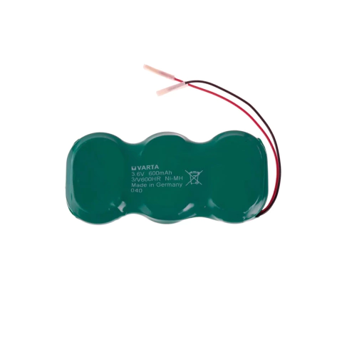 Bateria Varta 3/V600HR 3.6V 600mAh recarregável com fios, NiMH original alemã ideal para sistemas técnicos, backup e dispositivos embarcados.