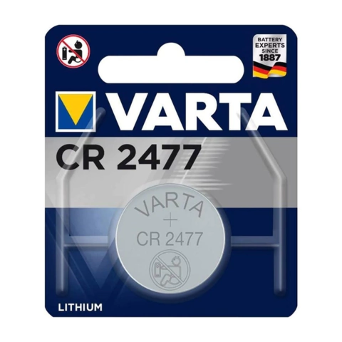Bateria Varta CR2477 lítio 3V 850mAh tipo moeda – ideal para balanças e brinquedos