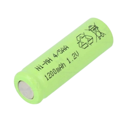 Imagem da bateria recarregável JJJ 4/5AA 1.2V 1200mAh Ni-MH, indicada para dispositivos eletrônicos que demandam energia estável e longa duração. Lateral