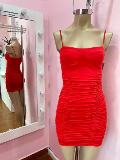 Vestido gala microfibra