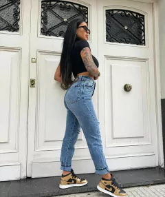 Jean mom Ribbon (NISSIE) - tienda online