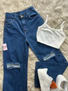 Wide leg rotura coqueta