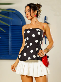 Blusa Peplum Sem Alça - Dália