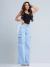 Imagem do Calça Jeans Wide Leg Bolso Cargo Ludy