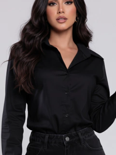 Camisa Botões Manga Longa Tricoline Barbara - comprar online