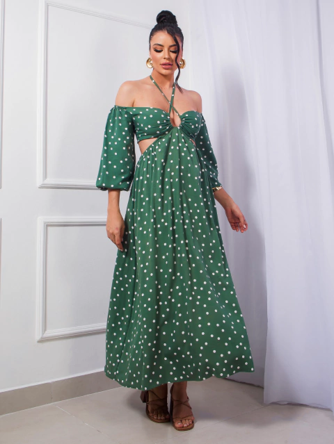 Vestido Longo Decote De Amarração - Samantha na internet