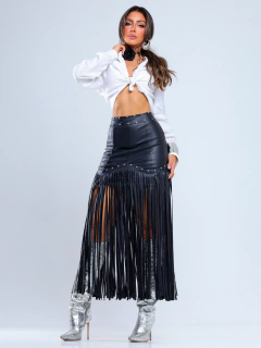 Saia Longa Franjas Rodeio Pedraria - Hana - comprar online