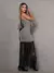 Vestido Tweed Com Franjas Couro Longo Gabriela - 215BE