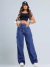 Calça Jeans Wide Leg Bolso Cargo Ludy - comprar online