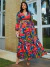 Vestido Longo Estampado Manga Longa - Solange