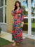 Vestido Longo Estampado Manga Longa - Solange na internet