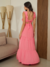 Conjunto Cropped Amarração e Saia Longa Fenda - Leonor
