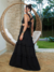 Vestido Longo Com Babado Decote Em Tule Gabriela - 024DG