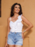 Cropped Detalhe em Pregas Frontal - Ana - loja online