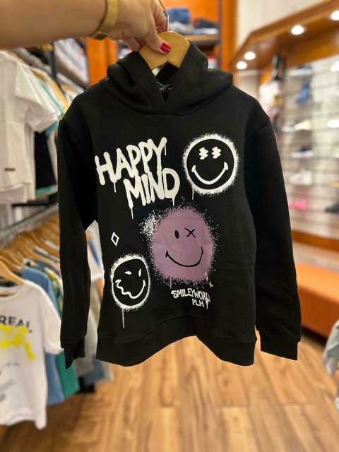 BUZO C/CAPUCHA FRIZADO HAPPY MIND - comprar online