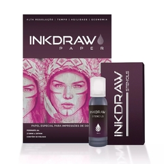 KIT INKDRAW STENCILS 150ML + INKDRAW PAPER C/ 50 FOLHAS