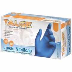 LUVA NITRILICA TALGE AZUL TAMANHO P C/ 100 UNID