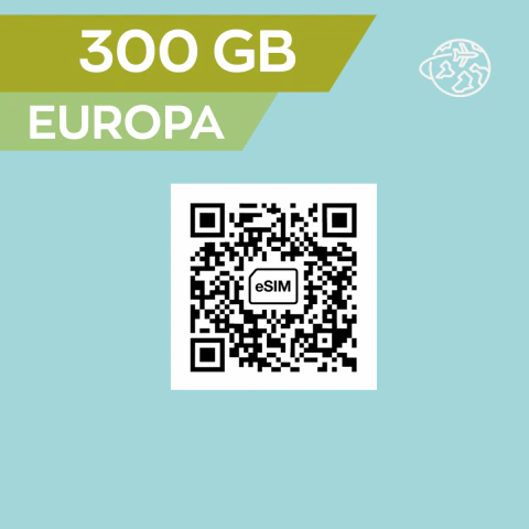 eSIM Europa 300GB
