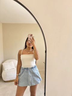 POLLERA GLOBO DE JEAN (POLL22) - comprar online