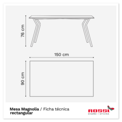 Imagen de Mesa de Comedor Rossi Magnolia