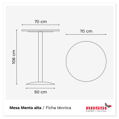 Mesa Bar Rossi Menta - Geben Argentina