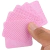 lenço rosa para limpeza de bico de cola de cilios