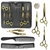 Kit Barbeiro Aço Inox Cabeleireiro Tesouras Navalha Pentes - loja online