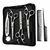 Kit Barbeiro Aço Inox Cabeleireiro Tesouras Navalha Pentes