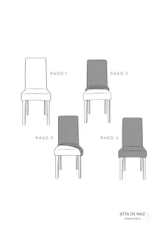 Funda para sillas elastizadas gris oscuro - Jota de Naz