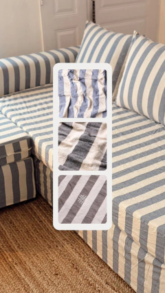 Funda para sillón en TUSOR RAYAS