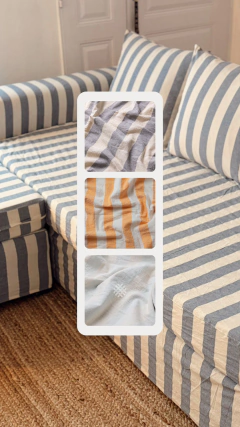 Imagen de Funda para sillón en TUSOR RAYAS