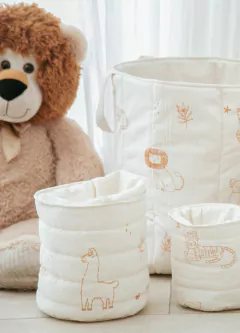 Cesto de ropa y juguetes safari cuadrado - comprar online