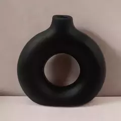 Florero circular negro - comprar online