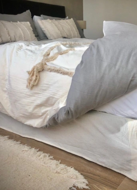 Funda de edredón Gris elefante y Crudo - comprar online