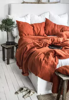 Manta lisa terracota - tienda online