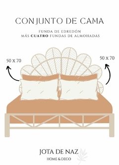 Funda de edredón reversible canela y crudo - entrega inmediata - comprar online