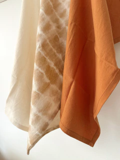 Pack por 3 repasadores - shibori canela - Jota de Naz