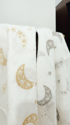 Manta de gasa Moon - Blanca - comprar online