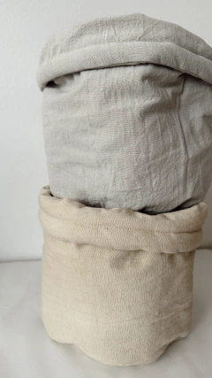 Cesto contenedor gris perla - comprar online