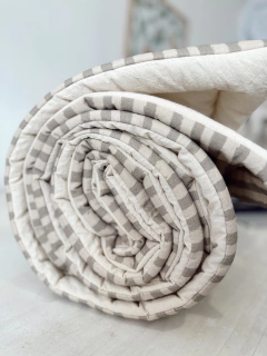 Pillow reversible - rayas gris - comprar online