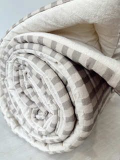 Pillow reversible - rayas gris en internet