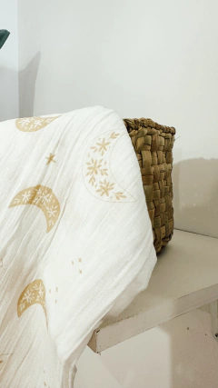 Manta de gasa Moon - Blanca en internet