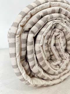 Pillow reversible - rayas gris